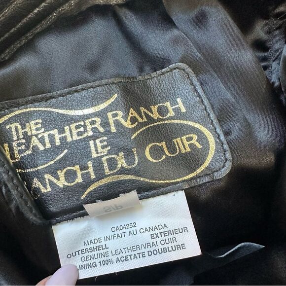 Vintage The Leather Ranch Genuine Leather Black Pencil Skirt Sz Small - Picture 5 of 12